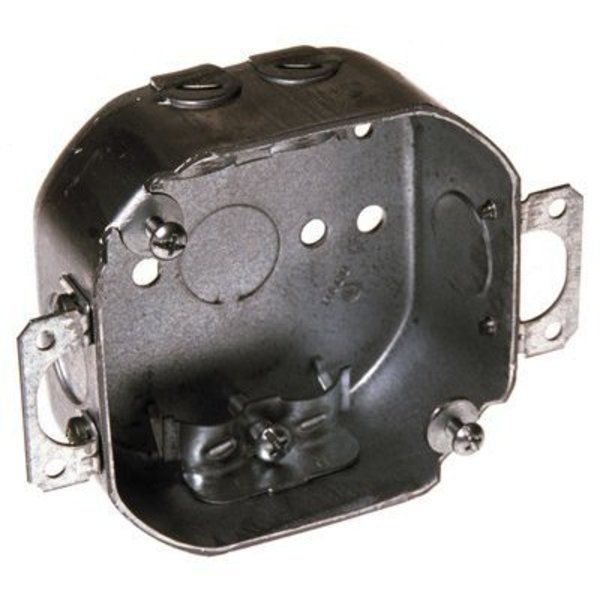Racoorporated Electrical Box, 15.5 cu in, Ceiling/Wall Box, Steel, Octagon 150